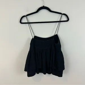 Urban Outfitters UO Olivia Black Tiered Ruffle Babydoll Cami Medium thumbnail 6