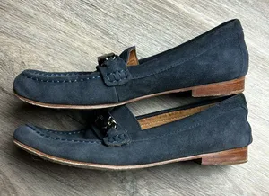Coach Blue Suede Loafers Size 7.5 B thumbnail 10