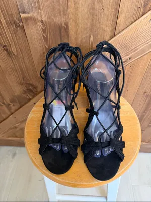 Indigo Rd. Women’s Black Lace-Up Block Heel Sandals – Size 9 thumbnail 2