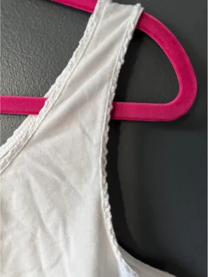 Lauren Ralph Lauren White Cotton Blend Tank Top Size Large thumbnail 6
