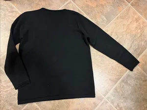 Pendleton Wool Black Sweater with Red and Yellow Rose Embroidery thumbnail 6