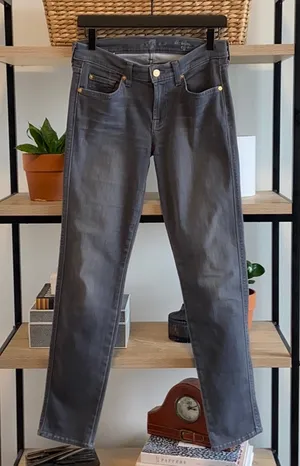 7 For All Mankind Mid-Rise The Slim Cigarette Jeans, 28 thumbnail 1