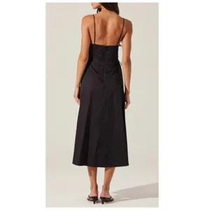 NWT ASTR the Label Lace-Up Cotton Poplin Midi Dress Size Small thumbnail 2