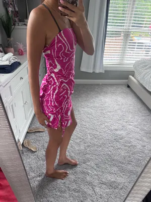 Lelis pink strapless dress thumbnail 4