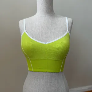 OFFLINE Aerie NWT Seamless Corset Sports Bra Lime Slush S Active Gym Yoga Pads thumbnail 2