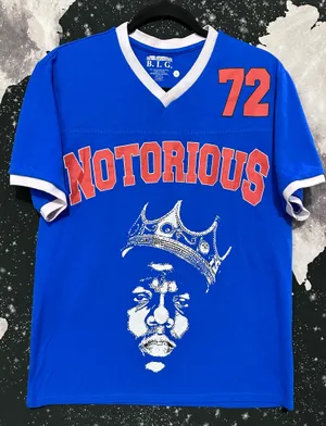 The Notorious B.I.G Rapper Football Jersey Style Shirt thumbnail 1