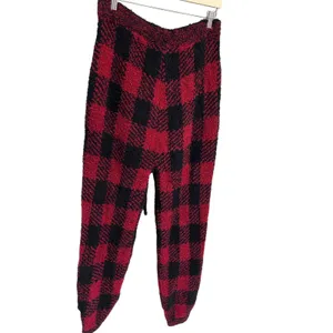 Skims Unisex Cozy Jogger In Brick Buffalo Check Black & Red Size L/XL thumbnail 2