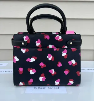 Kate Spade staci heart print medium satchel thumbnail 3