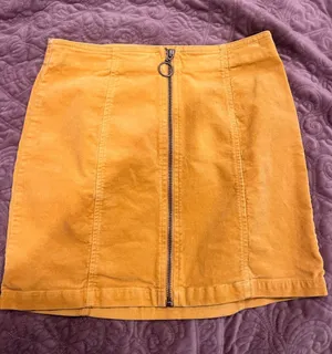 Forever 21 Ochre Front-Zip Mini Skirt thumbnail 1