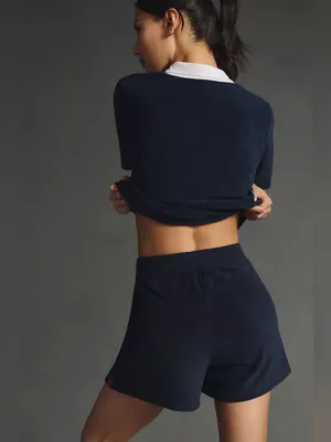 KULE The Terry Venus Shorts Dark Navy Blue Terrycloth Shorts Size Small thumbnail 12