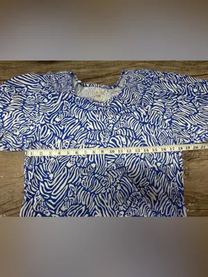 Lilly Pulitzer Rosen Dress‎ Martinique Blue Zee Bebe Zebra Prep size large thumbnail 5