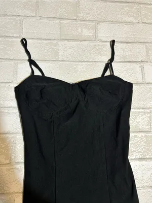 Garage Classic Black Spaghetti-Strap Bodycon Dress thumbnail 3