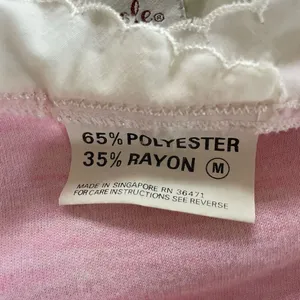 Vintage 70s Pink Top White Eyelet Lace Peter Pan Collar XS thumbnail 8
