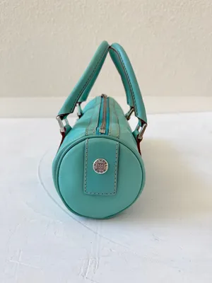 Vintage Michael Kors Barrel Bag 2000s Y2K Mint Green Teal thumbnail 2