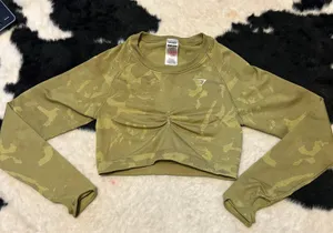 Adapt Camo Seamless Long Sleeve Crop Top thumbnail 3