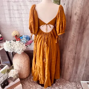 Free People Ochre Let’s Be Friends Dress thumbnail 2