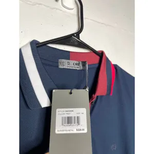 NEW G/Fore Contrast Collar Polo Dress S Twilight Tech Pique Womens Golf Size XS thumbnail 2