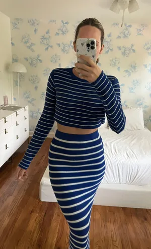 Mango Matching Set Blue Stripes thumbnail 2