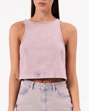 Abrand jeans Pink Denim Shell Top Size S Purple thumbnail 1