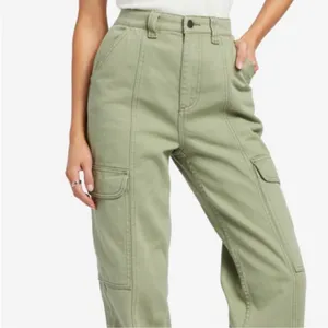 Billabong Wall To Wall Cargo Pants green denim straight leg loose fit baggy thumbnail 3