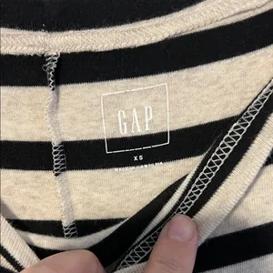 GAP Black and Tan Striped Long Sleeve Soft Knee Length Dress 0314269 thumbnail 2