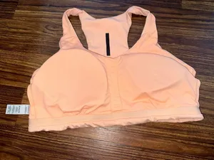 Reebok Lux Peached Longline Sports Bra in Peach thumbnail 3