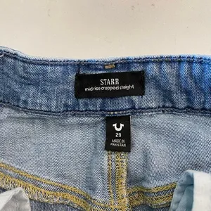 True Religion‎ Starr mid rise cropped straight Jeans size 29 thumbnail 6