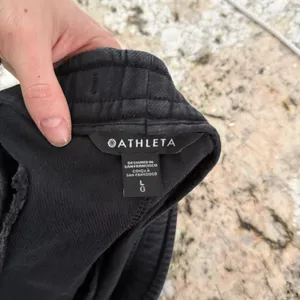 Athleta Black Lounge Athletic Shorts Elastic Waist Casual Activewear Women L thumbnail 4
