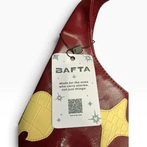 BAFTA Celestial Heart Hobo Shoulder Bag Burgundy Y2K Indie Designer NWT thumbnail 5