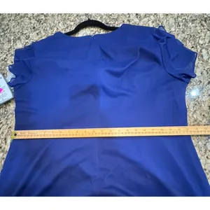Alex Evenings Long Surplice Neckline Mother of The Bride Dress Violet Mesh thumbnail 9
