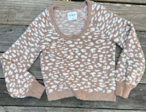 Abercrombie & Fitch Soft A&F Collection Animal Print Sweater Size XS thumbnail 1