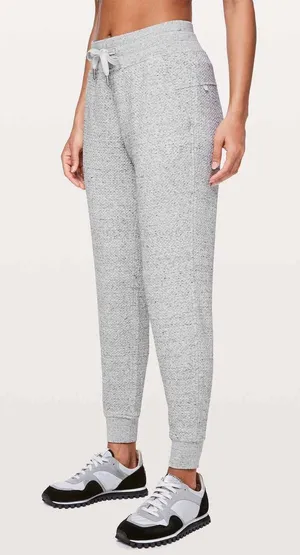 Lululemon Warm Down Jogger II 28" Heathered Melody Light Grey‎ Size 4 Sweatpants thumbnail 1