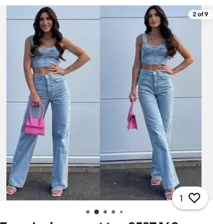 ZARA Denim Corset Top thumbnail 4