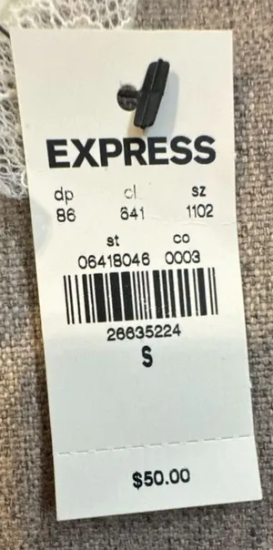 Express White Lace Ruffle Trim Sleeveless Blouse Top Small Nwt B-1 thumbnail 4