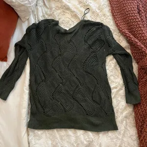 Olive Green Crochet Sweater  thumbnail 4