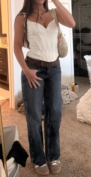 ZARA white corset top XS thumbnail 1