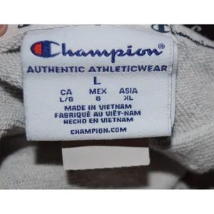 Champion‎ Womens Light Gray Paint Splatter Cropped Sweatshirt Large thumbnail 5