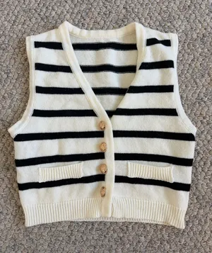 Shein Cropped Vest Sweater thumbnail 1