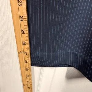 VTG Kasper Women Navy Blue Pinstripe Straight Leg Dress Pants Plus Size 18 Lined thumbnail 6