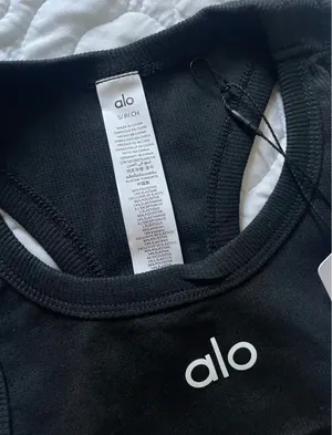 Alo Black Top Yoga Tank thumbnail 2