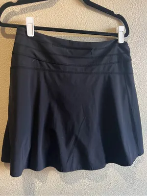 Athleta Black Tennis Summer Casual Skirt with Wide Waistband size 8 athletic gym thumbnail 4