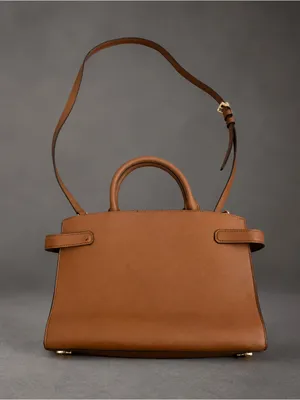 Michael Kors Kala Satchel Crossbody Brown Bag Purse EUC thumbnail 3