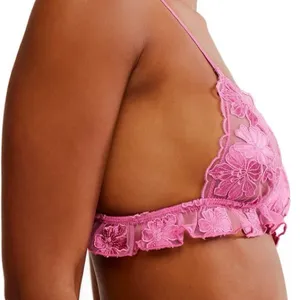 Free People Floral Lace Pink Bralette thumbnail 3