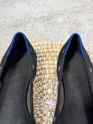 Rothy’s Women’s The Flat Shoes Comfort Knit in Black/metallic Daisy Sparkle 10.5 thumbnail 4