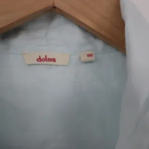 Dolma Linen Shirt Womens M Tunic Light Blue Button-down Excellent thumbnail 2