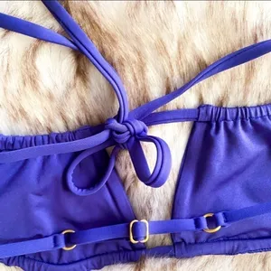 WeWoreWhat Ruched Bandeau Bikini Sapphire Blue XS NWT‎ thumbnail 11