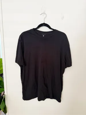 SKIMS Boyfriend T-Shirt Onyx Black Short Sleeve Lounge Tee Sz XL thumbnail 2
