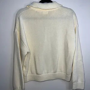 Cotton On Butter Yellow Half-Zip Collar Sweater - womens Large‎ thumbnail 3