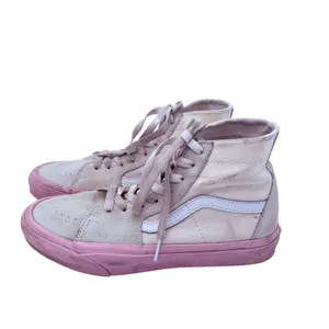 Vans Women's Sk8 Hi Tapered Sneakers Cream & Pink Size Men's 7.5 Women's 9 thumbnail 4