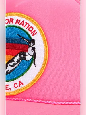 Aviator Nation Signature Trucker Hat neon pink thumbnail 3